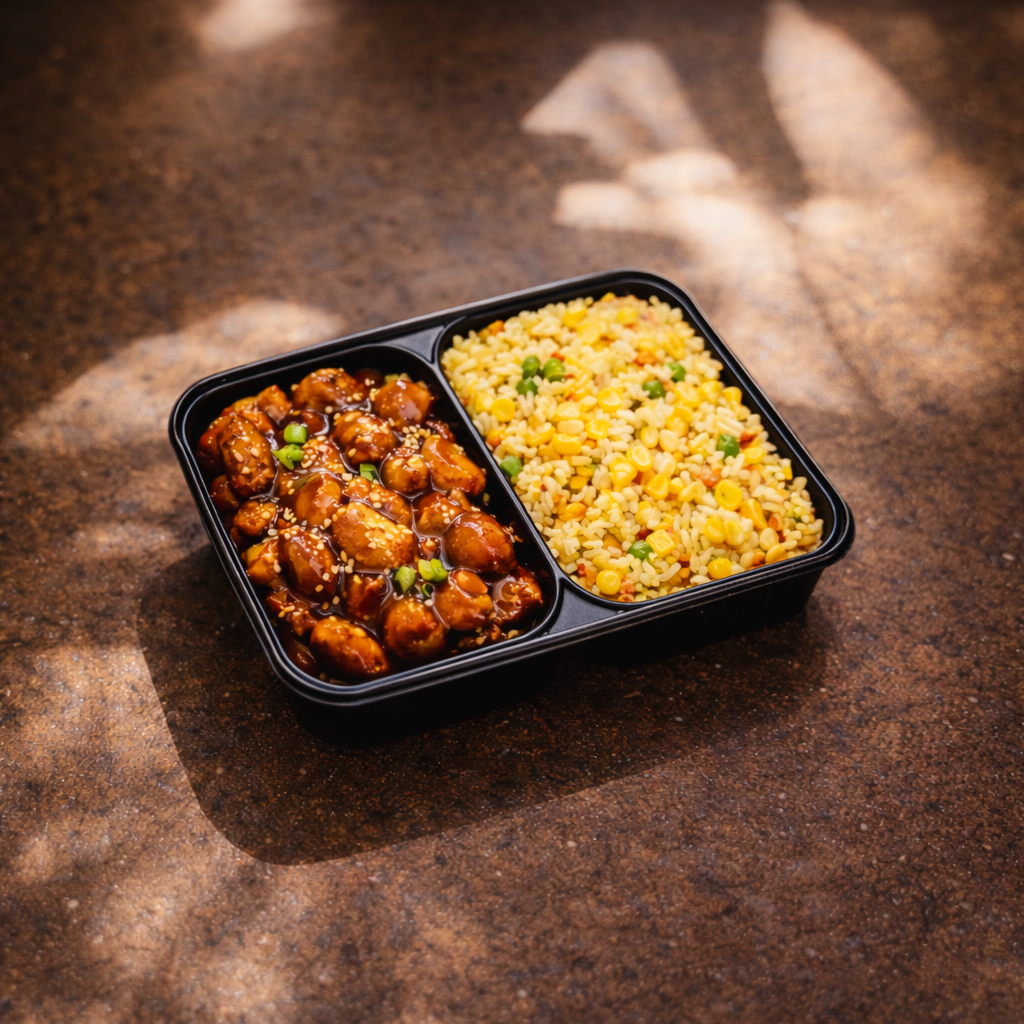 High-Protein Honey Garlic Chicken Rice